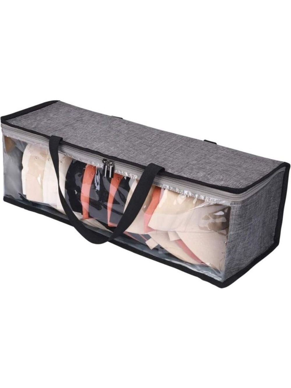 2 cases Hat Organizer Storage Baseball Cap Holder 21.2”L x 6.3”W x 8”H(Gray) NEW